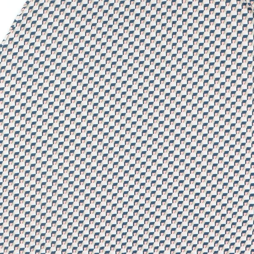 Marks and Spencer Womens Multicoloured Geometric Polyester A-Line Skirt Size 8