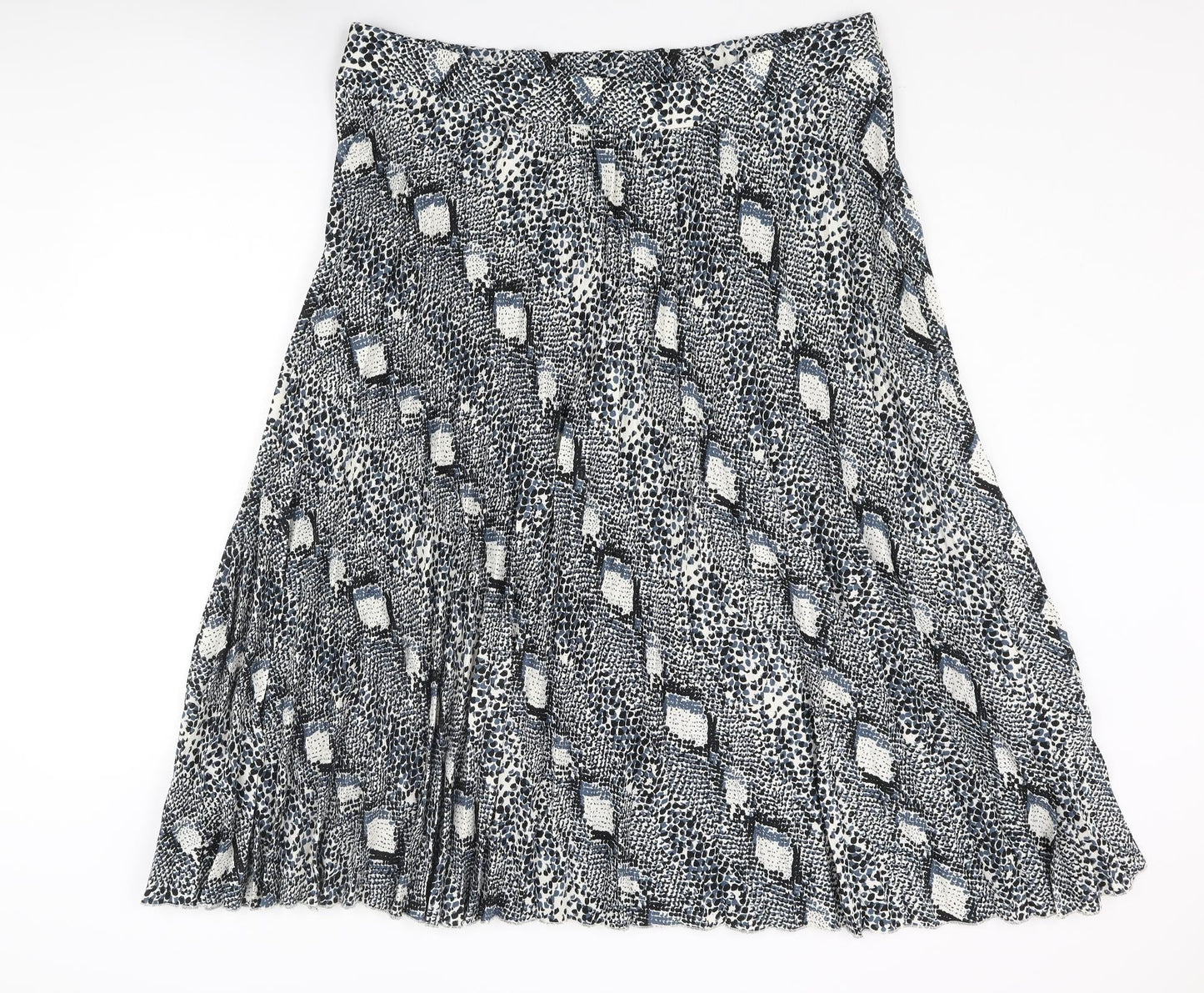 Marks and Spencer Womens Multicoloured Animal Print Polyester Pleated Skirt Size 22 - Snake Print