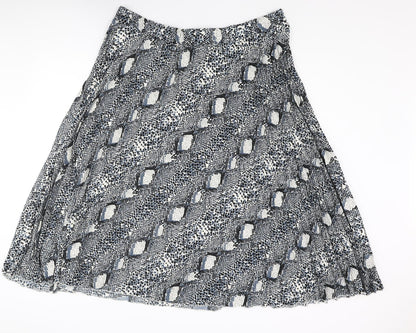 Marks and Spencer Womens Multicoloured Animal Print Polyester Pleated Skirt Size 22 - Snake Print