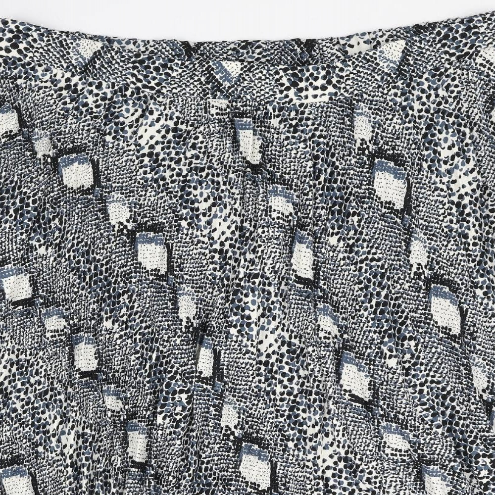 Marks and Spencer Womens Multicoloured Animal Print Polyester Pleated Skirt Size 22 - Snake Print