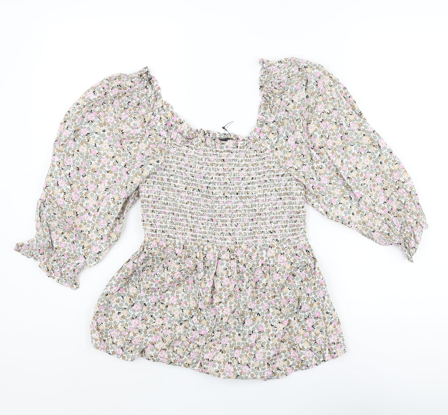 Womens UK Size 6 Marks and Spencer Multicoloured Basic Blouse