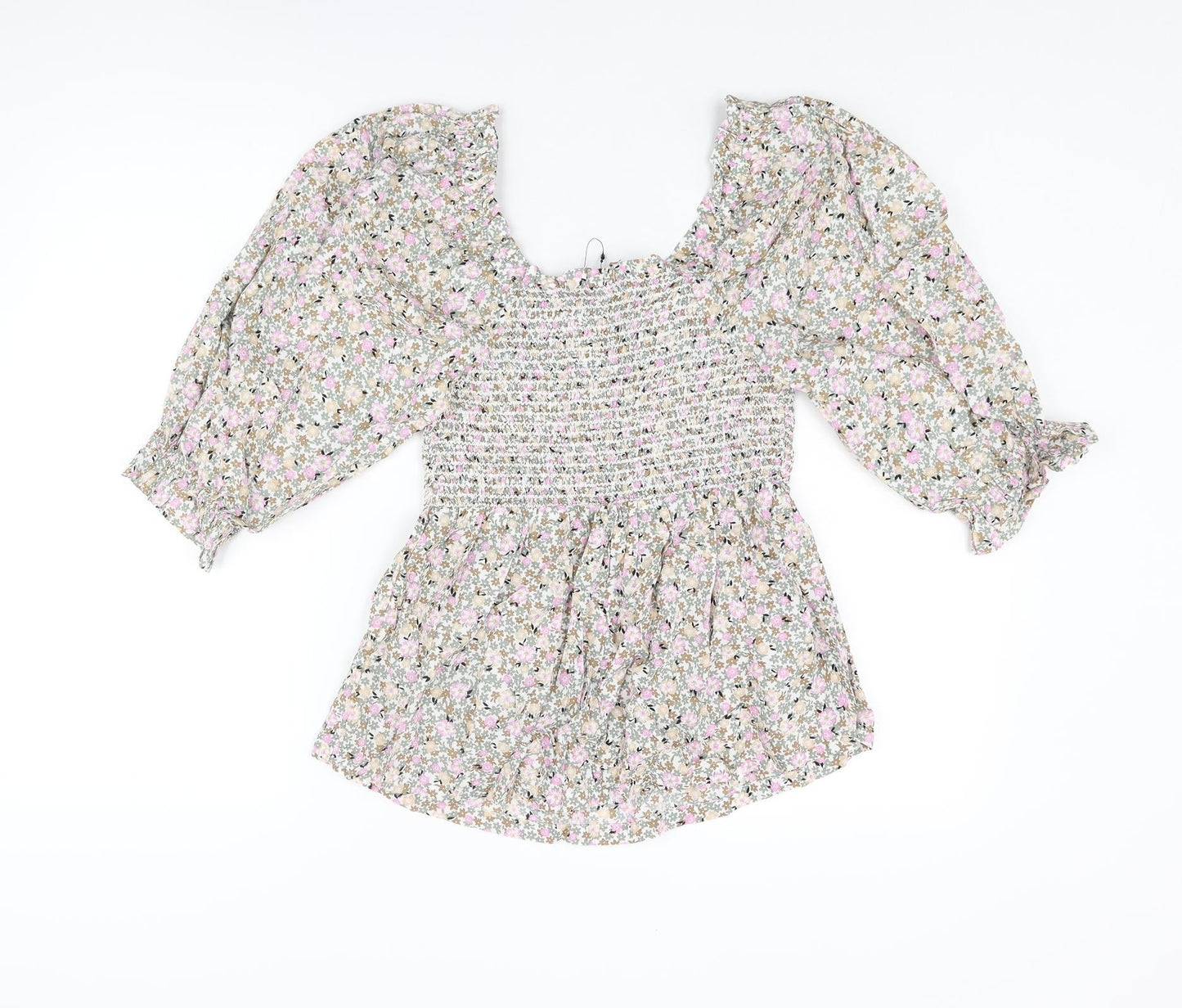 Womens UK Size 6 Marks and Spencer Multicoloured Basic Blouse