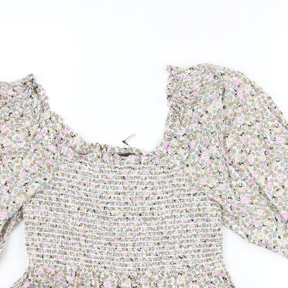 Womens UK Size 6 Marks and Spencer Multicoloured Basic Blouse