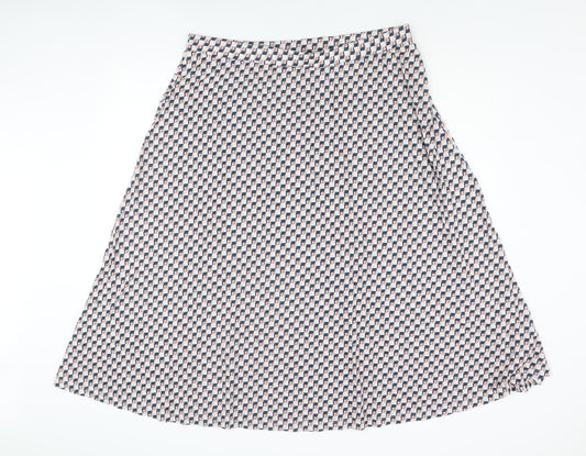 Marks and Spencer Womens Multicoloured Geometric Polyester A-Line Skirt Size 20