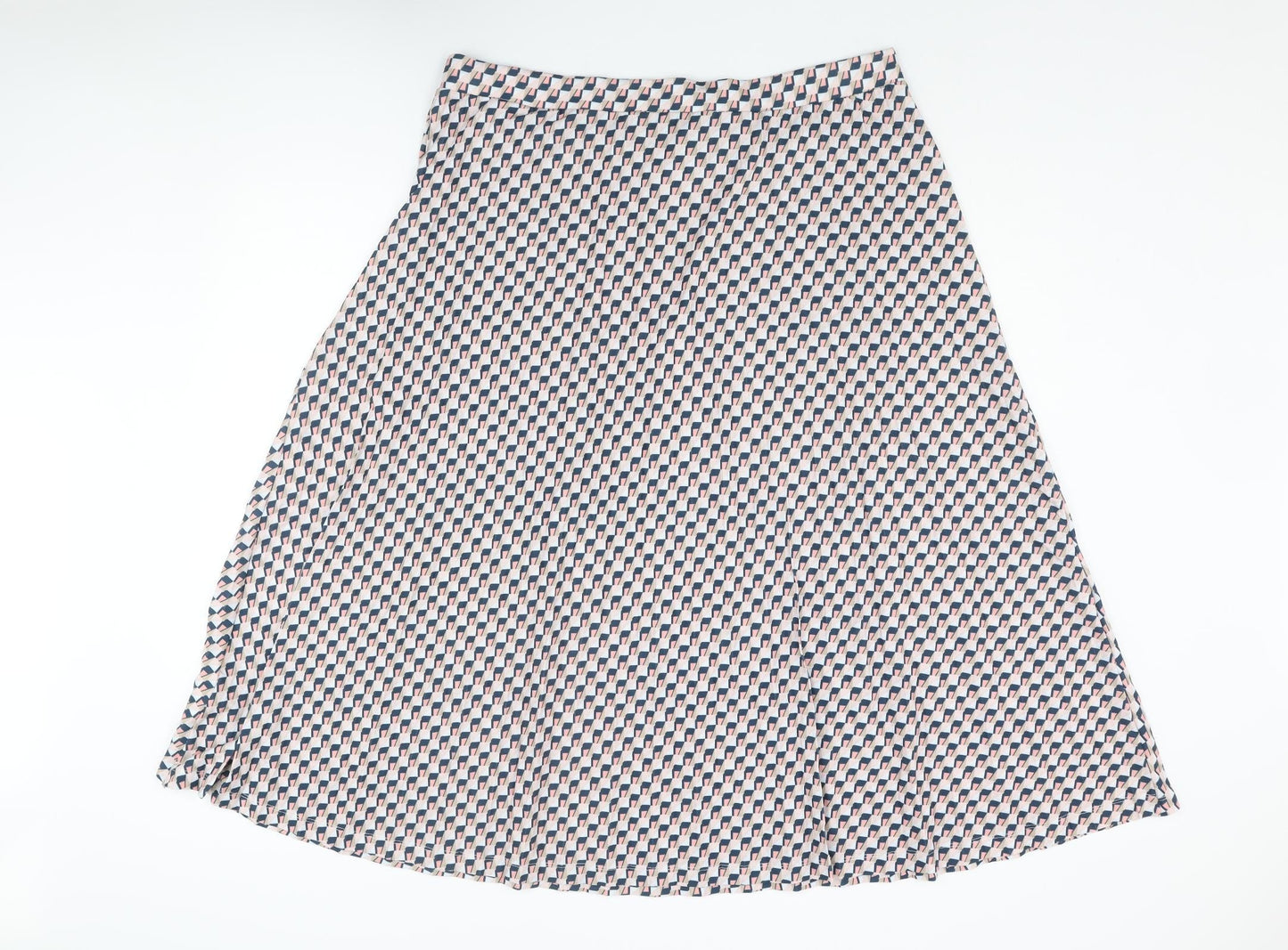 Marks and Spencer Womens Multicoloured Geometric Polyester A-Line Skirt Size 20