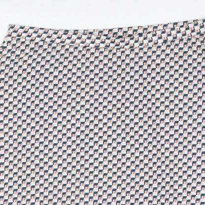 Marks and Spencer Womens Multicoloured Geometric Polyester A-Line Skirt Size 20