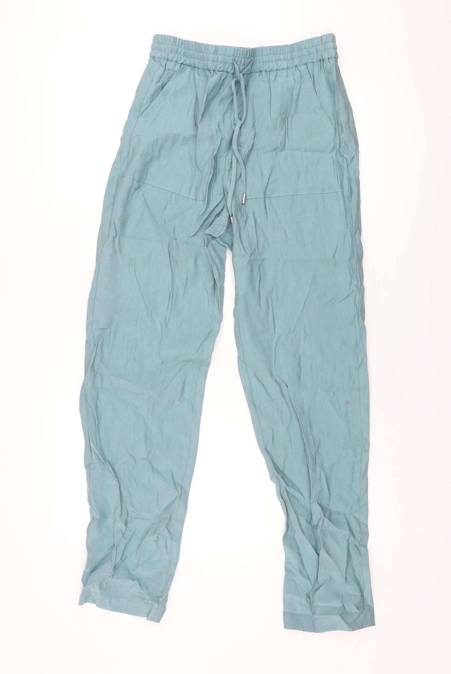 Womens UK Size 10 Marks and Spencer Regular Fit  Blue Trousers