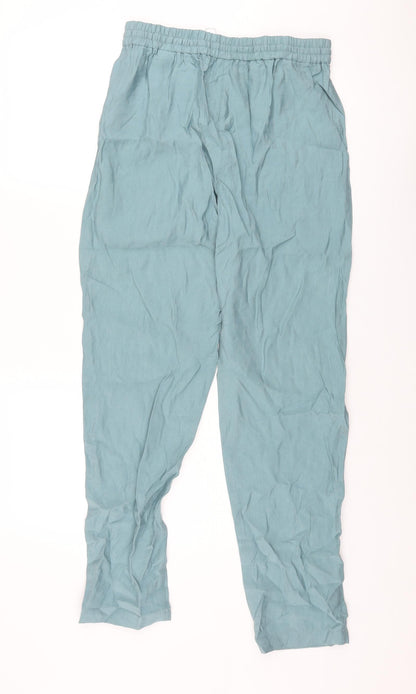 Womens UK Size 10 Marks and Spencer Regular Fit  Blue Trousers