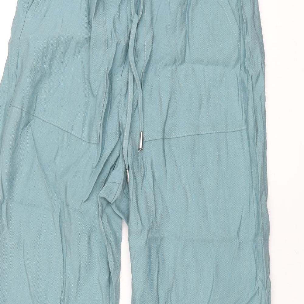 Womens UK Size 10 Marks and Spencer Regular Fit  Blue Trousers