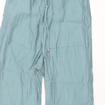 Womens UK Size 10 Marks and Spencer Regular Fit  Blue Trousers
