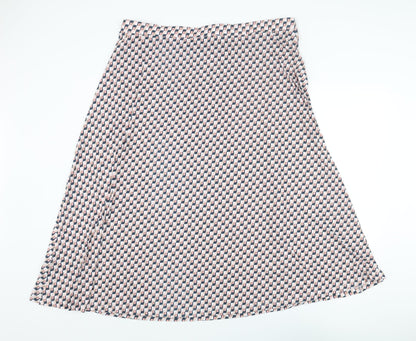 Marks and Spencer Womens Multicoloured Geometric Polyester A-Line Skirt Size 24