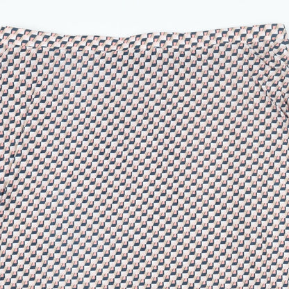 Marks and Spencer Womens Multicoloured Geometric Polyester A-Line Skirt Size 24