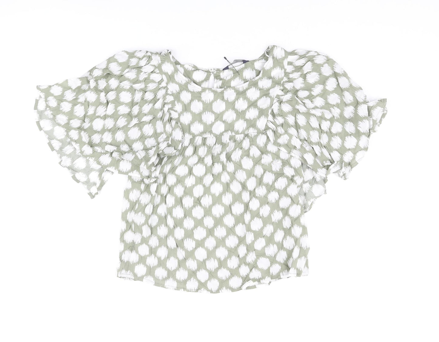 Womens UK Size 6 Marks and Spencer Green Basic Blouse