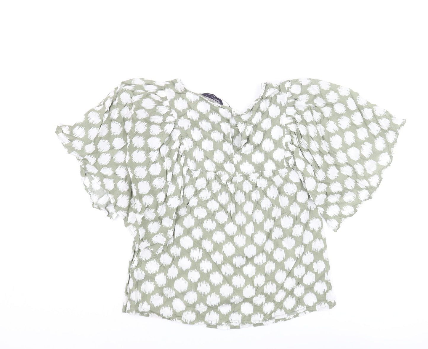 Womens UK Size 6 Marks and Spencer Green Basic Blouse