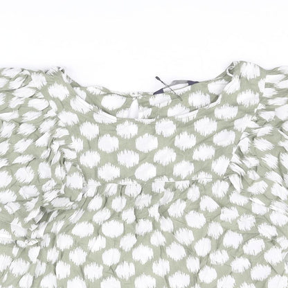 Womens UK Size 6 Marks and Spencer Green Basic Blouse