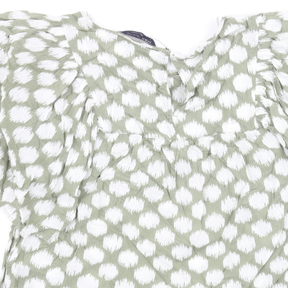 Womens UK Size 6 Marks and Spencer Green Basic Blouse