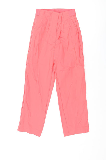 Womens UK Size 6 Marks and Spencer Regular Fit Cropped Pink Trousers