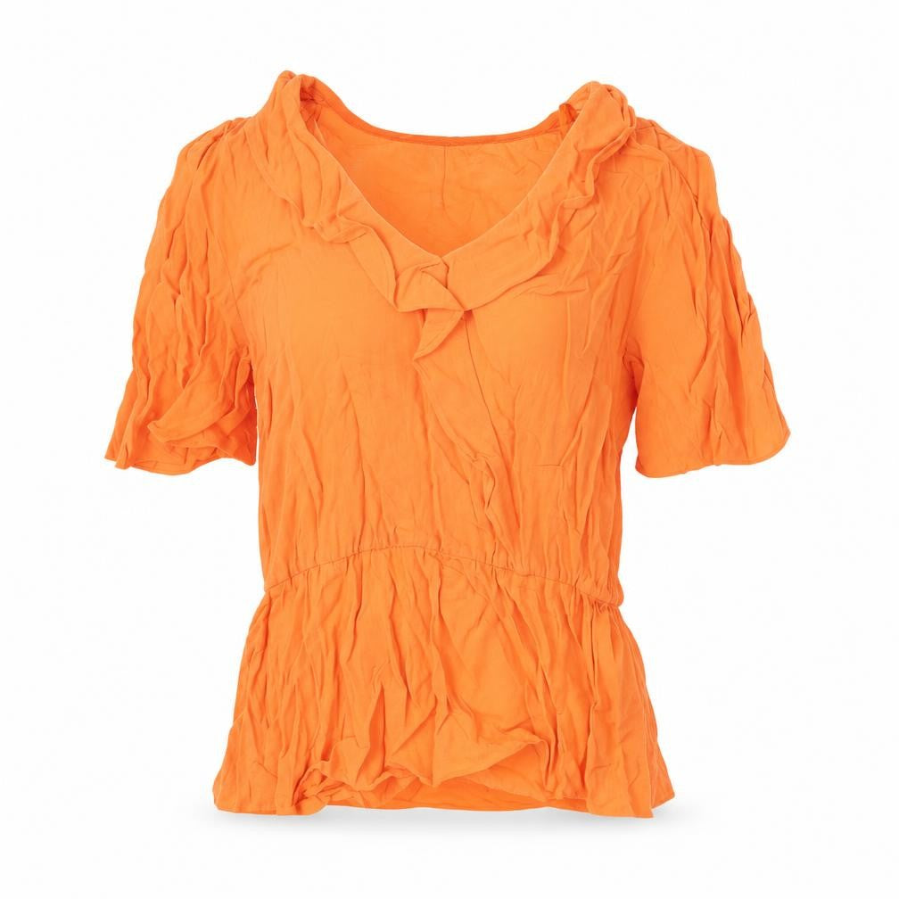 Womens UK Size 6 Marks and Spencer Orange Basic Blouse