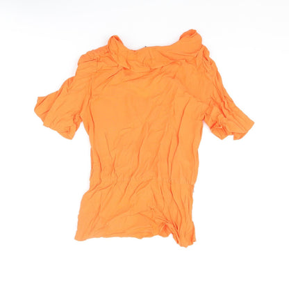 Womens UK Size 6 Marks and Spencer Orange Basic Blouse