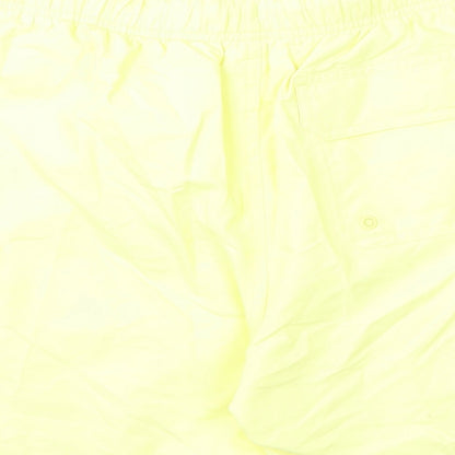 Marks and Spencer Mens Yellow Polyester Bermuda Shorts Size S L6 in Regular Drawstring - Swim Shorts