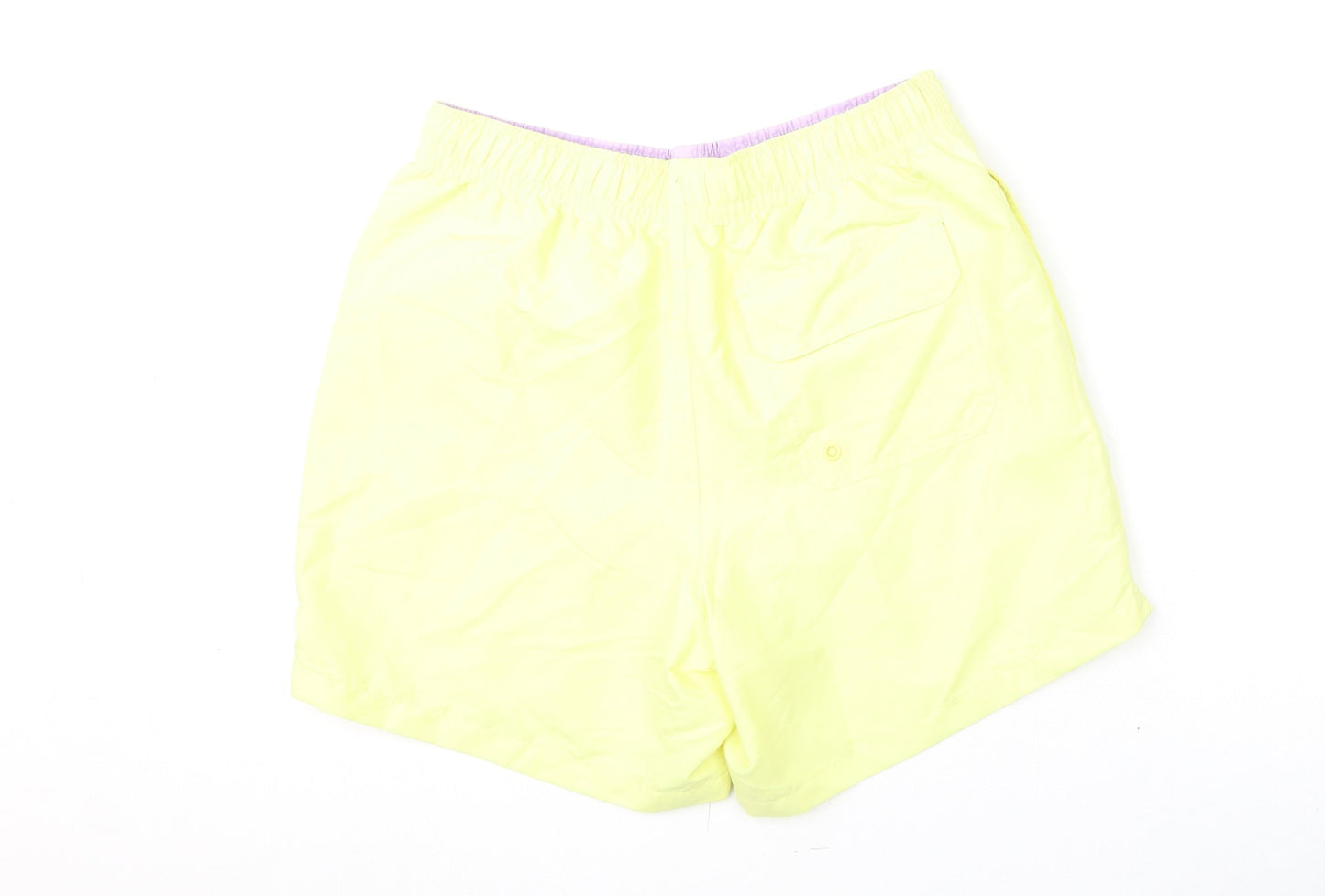 Marks and Spencer Mens Yellow Polyester Bermuda Shorts Size S L6 in Regular Drawstring - Swim Shorts