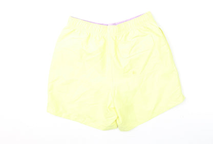 Marks and Spencer Mens Yellow Polyester Bermuda Shorts Size S L6 in Regular Drawstring - Swim Shorts