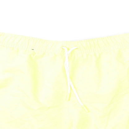 Marks and Spencer Mens Yellow Polyester Bermuda Shorts Size 2XL L6 in Regular Drawstring - Swim Shorts
