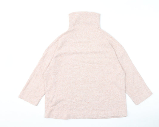 Womens UK Size M Stradivarius Pink Pullover Jumper