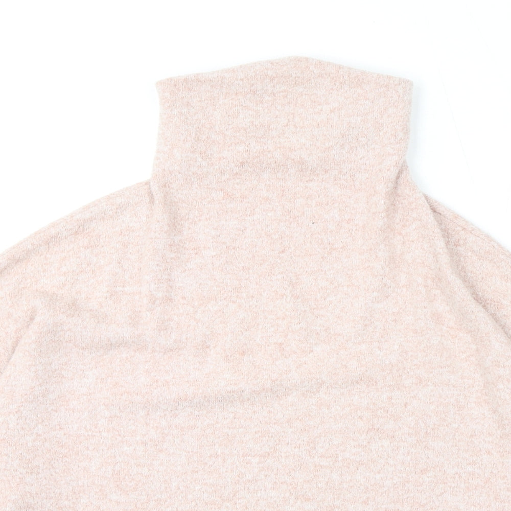Womens UK Size M Stradivarius Pink Pullover Jumper