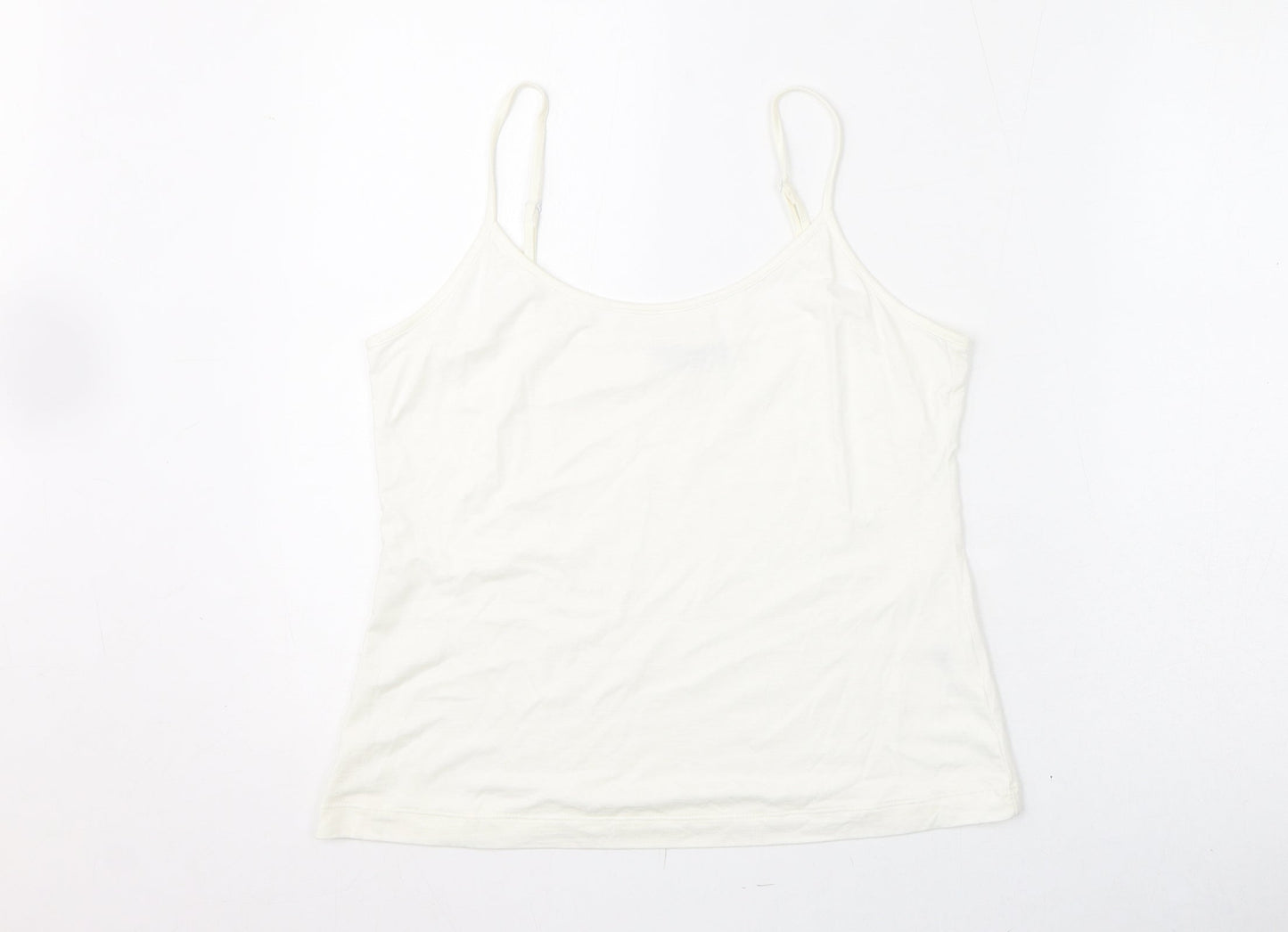 Womens UK Size 14 Per Una White Camisole Tank