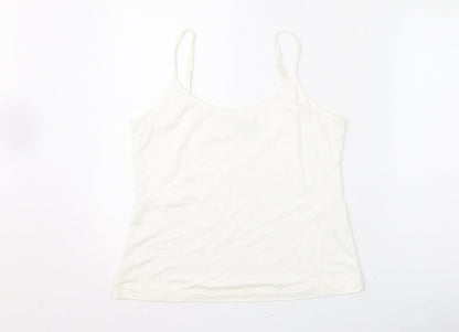 Womens UK Size 14 Per Una White Camisole Tank