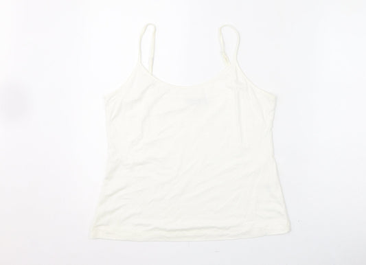 Womens UK Size 14 Per Una White Camisole Tank