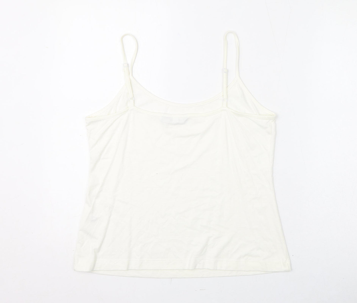 Womens UK Size 14 Per Una White Camisole Tank