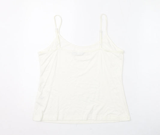 Womens UK Size 14 Per Una White Camisole Tank