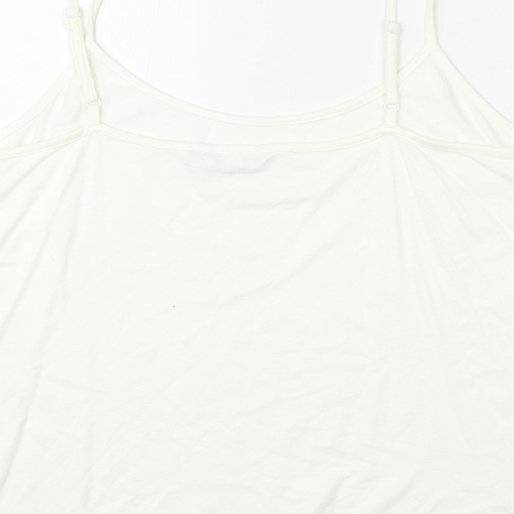 Womens UK Size 14 Per Una White Camisole Tank