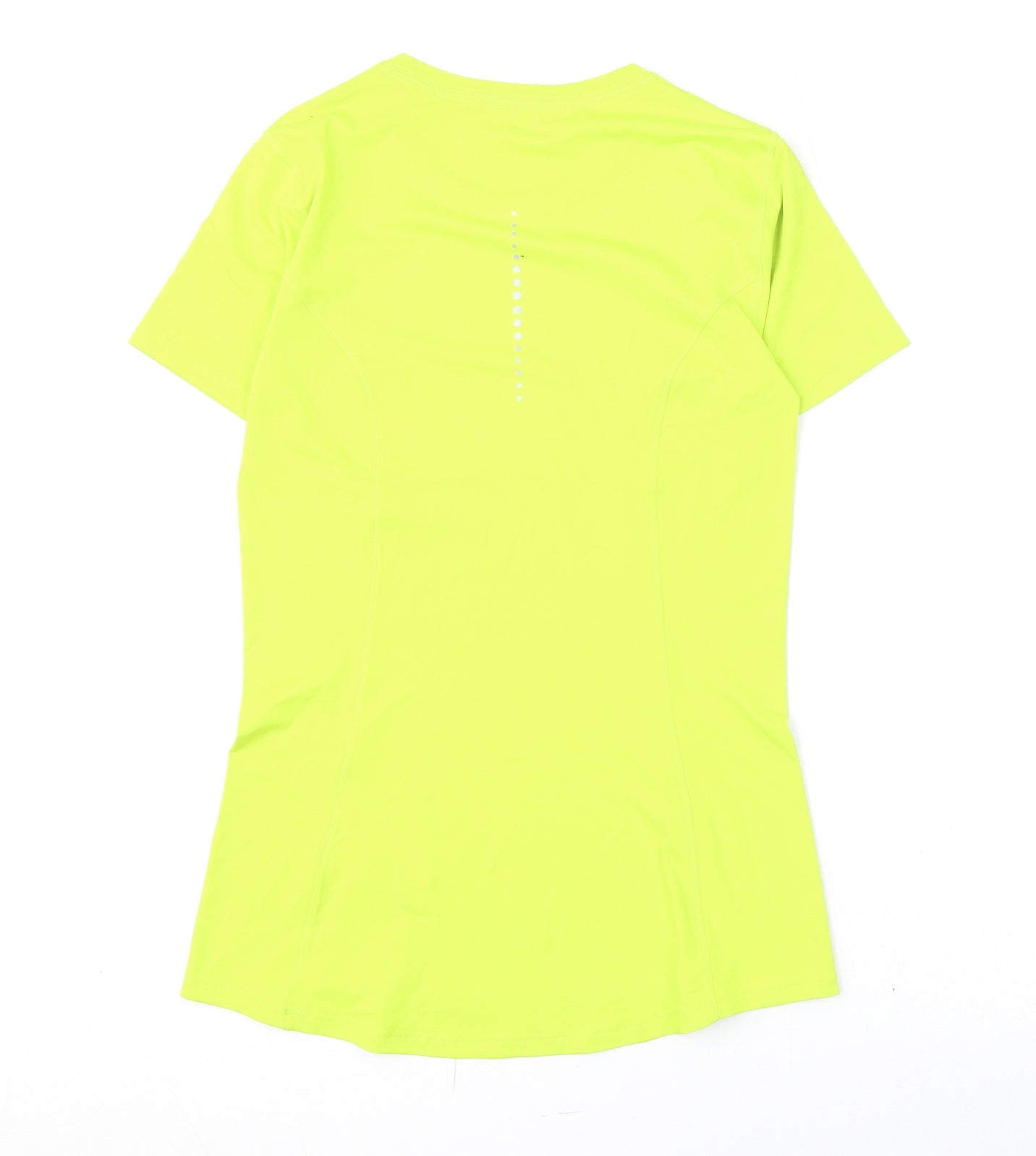 GOODMOVE Womens Green Polyester Basic T-Shirt Size 6 Round Neck Pullover