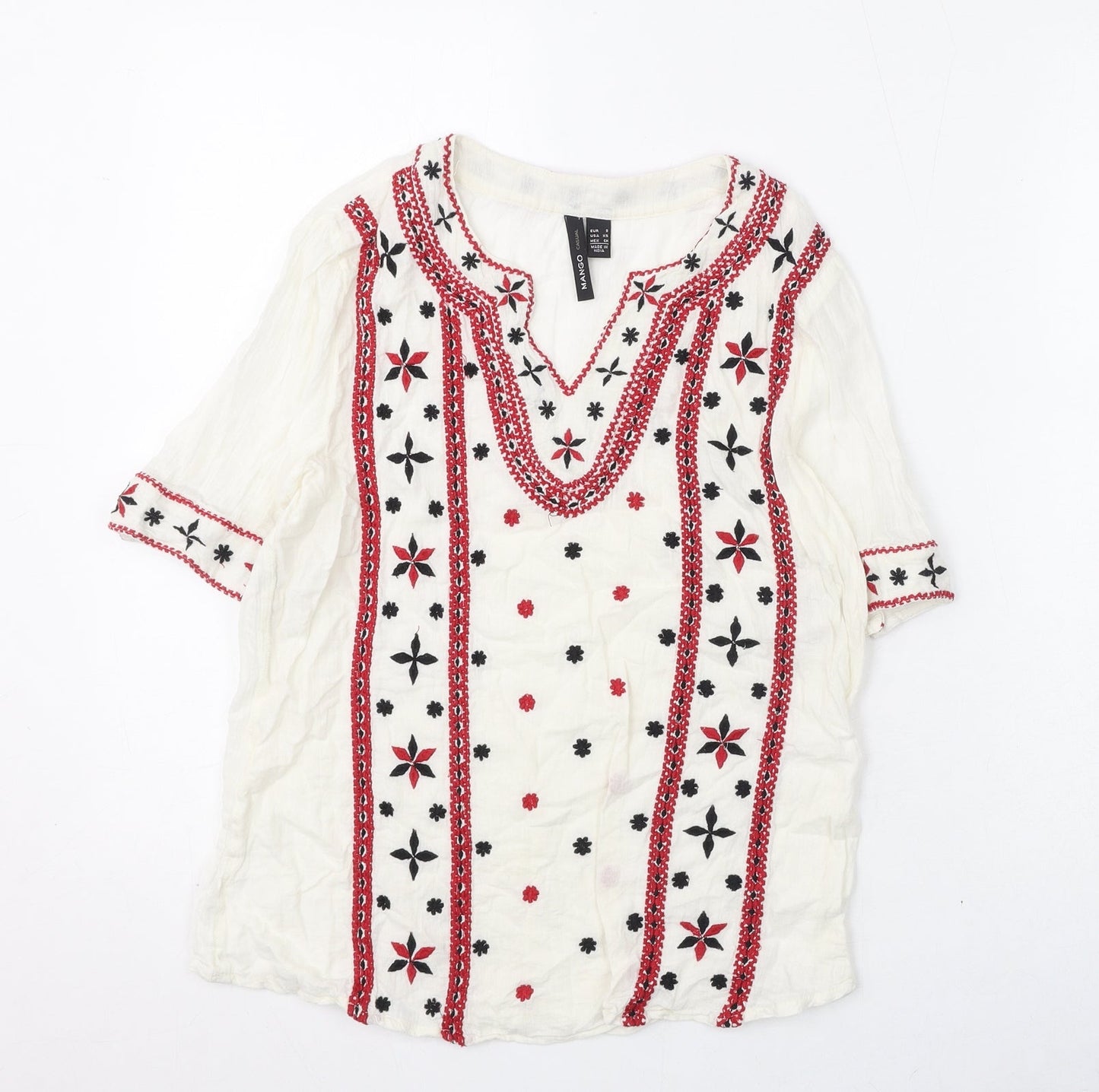 Womens UK Size XS Marks and Spencer Ivory Basic Blouse