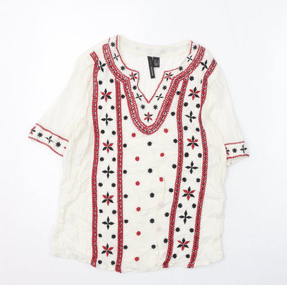 Womens UK Size XS Marks and Spencer Ivory Basic Blouse