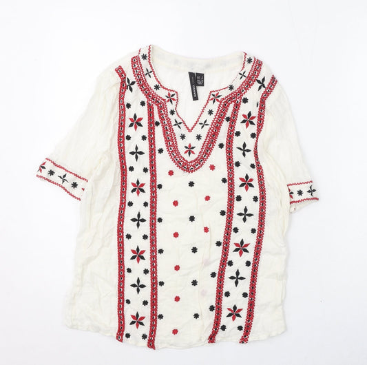 Womens UK Size XS Marks and Spencer Ivory Basic Blouse