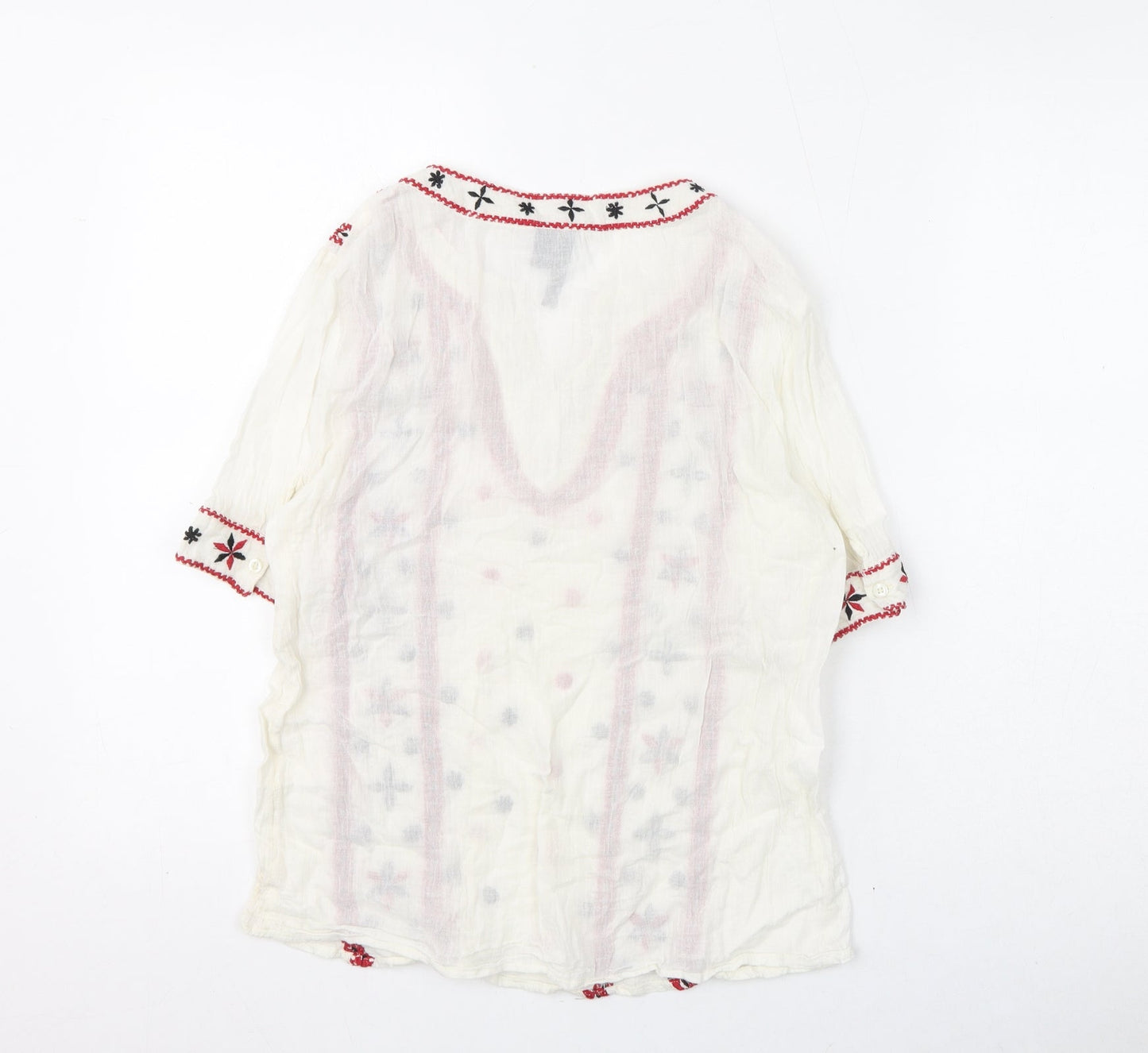 Womens UK Size XS Marks and Spencer Ivory Basic Blouse