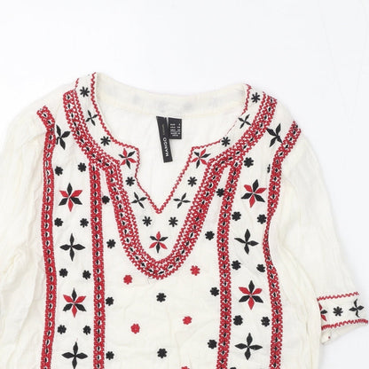 Womens UK Size XS Marks and Spencer Ivory Basic Blouse