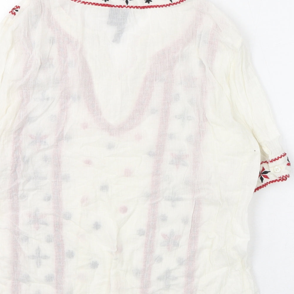 Womens UK Size XS Marks and Spencer Ivory Basic Blouse