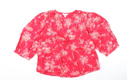 Womens UK Size S Per Una Pink Basic Blouse