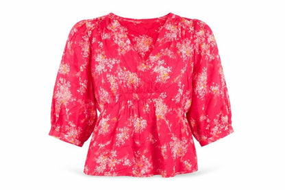 Womens UK Size S Per Una Pink Basic Blouse