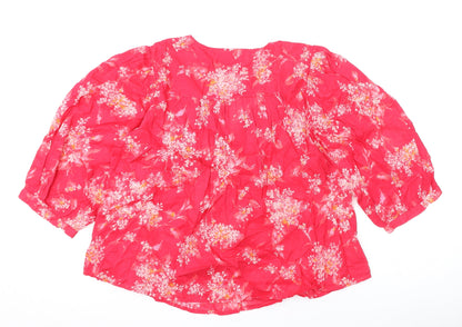 Womens UK Size S Per Una Pink Basic Blouse