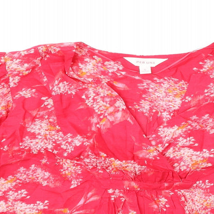 Womens UK Size S Per Una Pink Basic Blouse