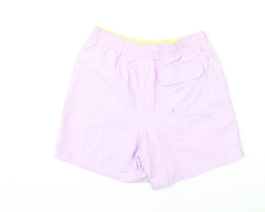 Marks and Spencer Mens Purple Polyester Bermuda Shorts Size S L6 in Regular Drawstring - Swim Shorts