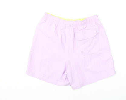 Marks and Spencer Mens Purple Polyester Bermuda Shorts Size S L6 in Regular Drawstring - Swim Shorts