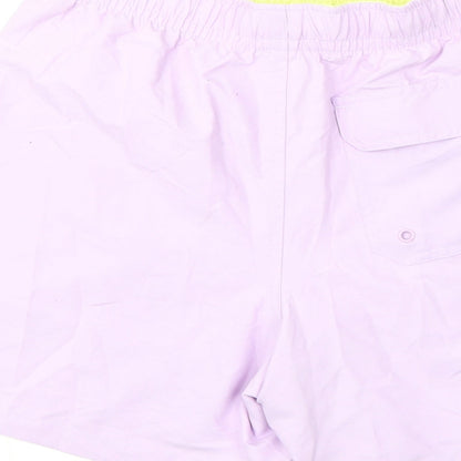 Marks and Spencer Mens Purple Polyester Bermuda Shorts Size S L6 in Regular Drawstring - Swim Shorts