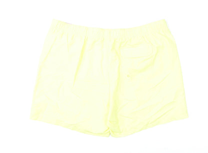 Marks and Spencer Mens Yellow Polyester Bermuda Shorts Size 2XL L6 in Regular Drawstring